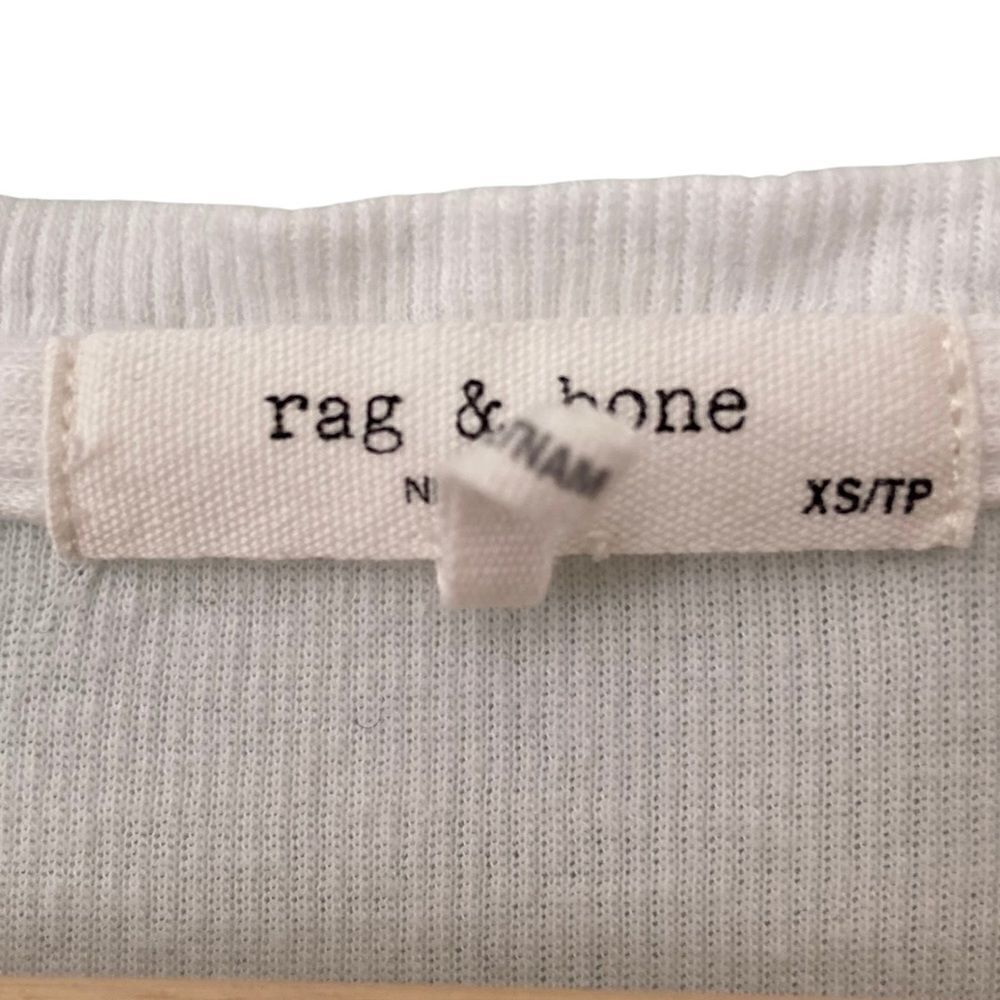 Rag & Bone Basic White Front Button Top In Size Xs - image 7